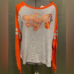 Clemson Orange and Gray Long Sleeve Girls Tigers Shirt